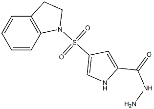 4-(2,3-dihydro-1H-indol-1-ylsulfonyl)-1H-pyrrole-2-carbohydrazide Struktur