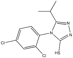 4-(2,4-dichlorophenyl)-5-(propan-2-yl)-4H-1,2,4-triazole-3-thiol Struktur