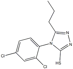 4-(2,4-dichlorophenyl)-5-propyl-4H-1,2,4-triazole-3-thiol Struktur