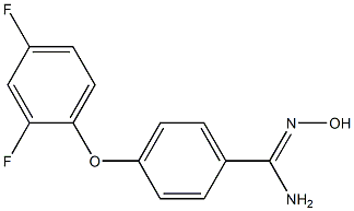 4-(2,4-difluorophenoxy)-N'-hydroxybenzene-1-carboximidamide Struktur