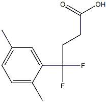 4-(2,5-dimethylphenyl)-4,4-difluorobutanoic acid Struktur