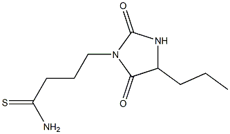 4-(2,5-dioxo-4-propylimidazolidin-1-yl)butanethioamide Struktur