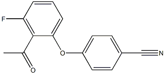 4-(2-acetyl-3-fluorophenoxy)benzonitrile Struktur