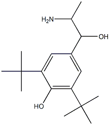 4-(2-amino-1-hydroxypropyl)-2,6-di-tert-butylphenol Struktur