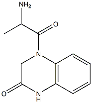 4-(2-aminopropanoyl)-1,2,3,4-tetrahydroquinoxalin-2-one Struktur