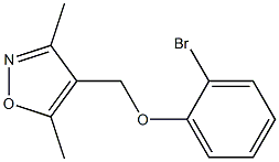 4-(2-bromophenoxymethyl)-3,5-dimethyl-1,2-oxazole Struktur