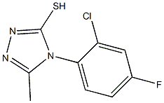 4-(2-chloro-4-fluorophenyl)-5-methyl-4H-1,2,4-triazole-3-thiol Struktur