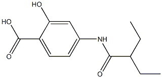 4-(2-ethylbutanamido)-2-hydroxybenzoic acid Struktur