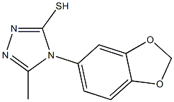 4-(2H-1,3-benzodioxol-5-yl)-5-methyl-4H-1,2,4-triazole-3-thiol Struktur