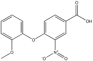 4-(2-methoxyphenoxy)-3-nitrobenzoic acid Struktur