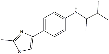 4-(2-methyl-1,3-thiazol-4-yl)-N-(3-methylbutan-2-yl)aniline Struktur