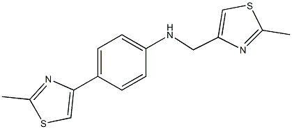 4-(2-methyl-1,3-thiazol-4-yl)-N-[(2-methyl-1,3-thiazol-4-yl)methyl]aniline Struktur