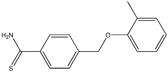 4-(2-methylphenoxymethyl)benzene-1-carbothioamide Struktur