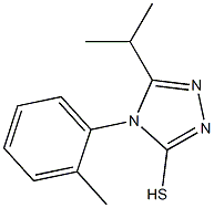 4-(2-methylphenyl)-5-(propan-2-yl)-4H-1,2,4-triazole-3-thiol Struktur