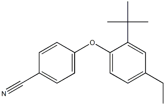 4-(2-tert-butyl-4-ethylphenoxy)benzonitrile Struktur