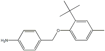 4-(2-tert-butyl-4-methylphenoxymethyl)aniline Struktur