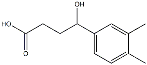 4-(3,4-dimethylphenyl)-4-hydroxybutanoic acid Struktur