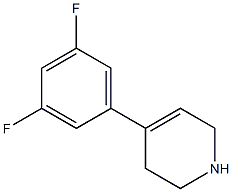 4-(3,5-difluorophenyl)-1,2,3,6-tetrahydropyridine Struktur