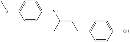 4-(3-{[4-(methylsulfanyl)phenyl]amino}butyl)phenol Struktur