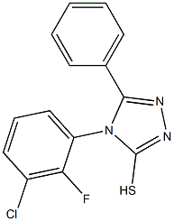 4-(3-chloro-2-fluorophenyl)-5-phenyl-4H-1,2,4-triazole-3-thiol Struktur