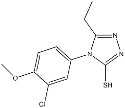 4-(3-chloro-4-methoxyphenyl)-5-ethyl-4H-1,2,4-triazole-3-thiol Struktur