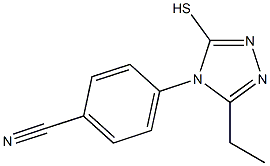 4-(3-ethyl-5-sulfanyl-4H-1,2,4-triazol-4-yl)benzonitrile Struktur