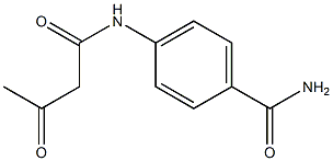 4-(3-oxobutanamido)benzamide Struktur