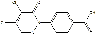 4-(4,5-dichloro-6-oxo-1,6-dihydropyridazin-1-yl)benzoic acid Struktur