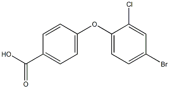 4-(4-bromo-2-chlorophenoxy)benzoic acid Struktur