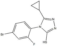 4-(4-bromo-2-fluorophenyl)-5-cyclopropyl-4H-1,2,4-triazole-3-thiol Struktur