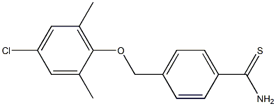 4-(4-chloro-2,6-dimethylphenoxymethyl)benzene-1-carbothioamide Struktur