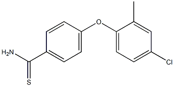 4-(4-chloro-2-methylphenoxy)benzene-1-carbothioamide Struktur