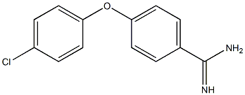 4-(4-chlorophenoxy)benzene-1-carboximidamide Struktur