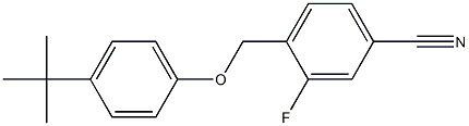 4-(4-tert-butylphenoxymethyl)-3-fluorobenzonitrile Struktur