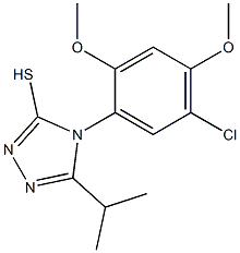 4-(5-chloro-2,4-dimethoxyphenyl)-5-(propan-2-yl)-4H-1,2,4-triazole-3-thiol Struktur