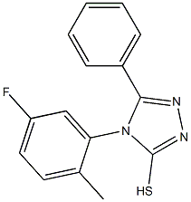 4-(5-fluoro-2-methylphenyl)-5-phenyl-4H-1,2,4-triazole-3-thiol Struktur