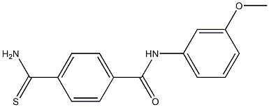 4-(aminocarbonothioyl)-N-(3-methoxyphenyl)benzamide Struktur