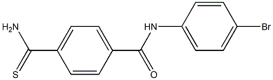 4-(aminocarbonothioyl)-N-(4-bromophenyl)benzamide Struktur