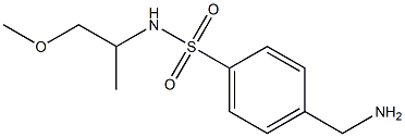 4-(aminomethyl)-N-(1-methoxypropan-2-yl)benzene-1-sulfonamide Struktur