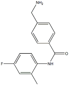 4-(aminomethyl)-N-(4-fluoro-2-methylphenyl)benzamide Struktur