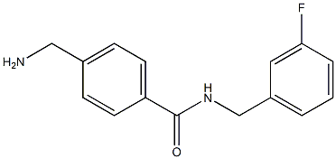 4-(aminomethyl)-N-[(3-fluorophenyl)methyl]benzamide Struktur