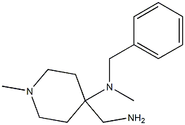 4-(aminomethyl)-N-benzyl-N,1-dimethylpiperidin-4-amine Struktur