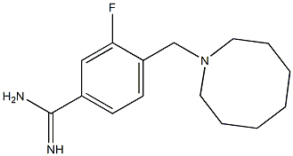 4-(azocan-1-ylmethyl)-3-fluorobenzene-1-carboximidamide Struktur