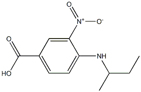 4-(butan-2-ylamino)-3-nitrobenzoic acid Struktur