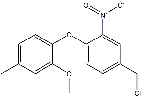 4-(chloromethyl)-1-(2-methoxy-4-methylphenoxy)-2-nitrobenzene Struktur