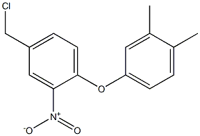 4-(chloromethyl)-1-(3,4-dimethylphenoxy)-2-nitrobenzene Struktur