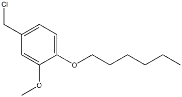 4-(chloromethyl)-1-(hexyloxy)-2-methoxybenzene Struktur