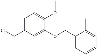 4-(chloromethyl)-1-methoxy-2-[(2-methylphenyl)methoxy]benzene Struktur