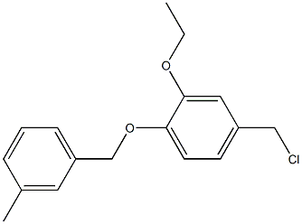 4-(chloromethyl)-2-ethoxy-1-[(3-methylphenyl)methoxy]benzene Struktur