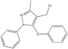 4-(chloromethyl)-3-methyl-5-phenoxy-1-phenyl-1H-pyrazole Struktur